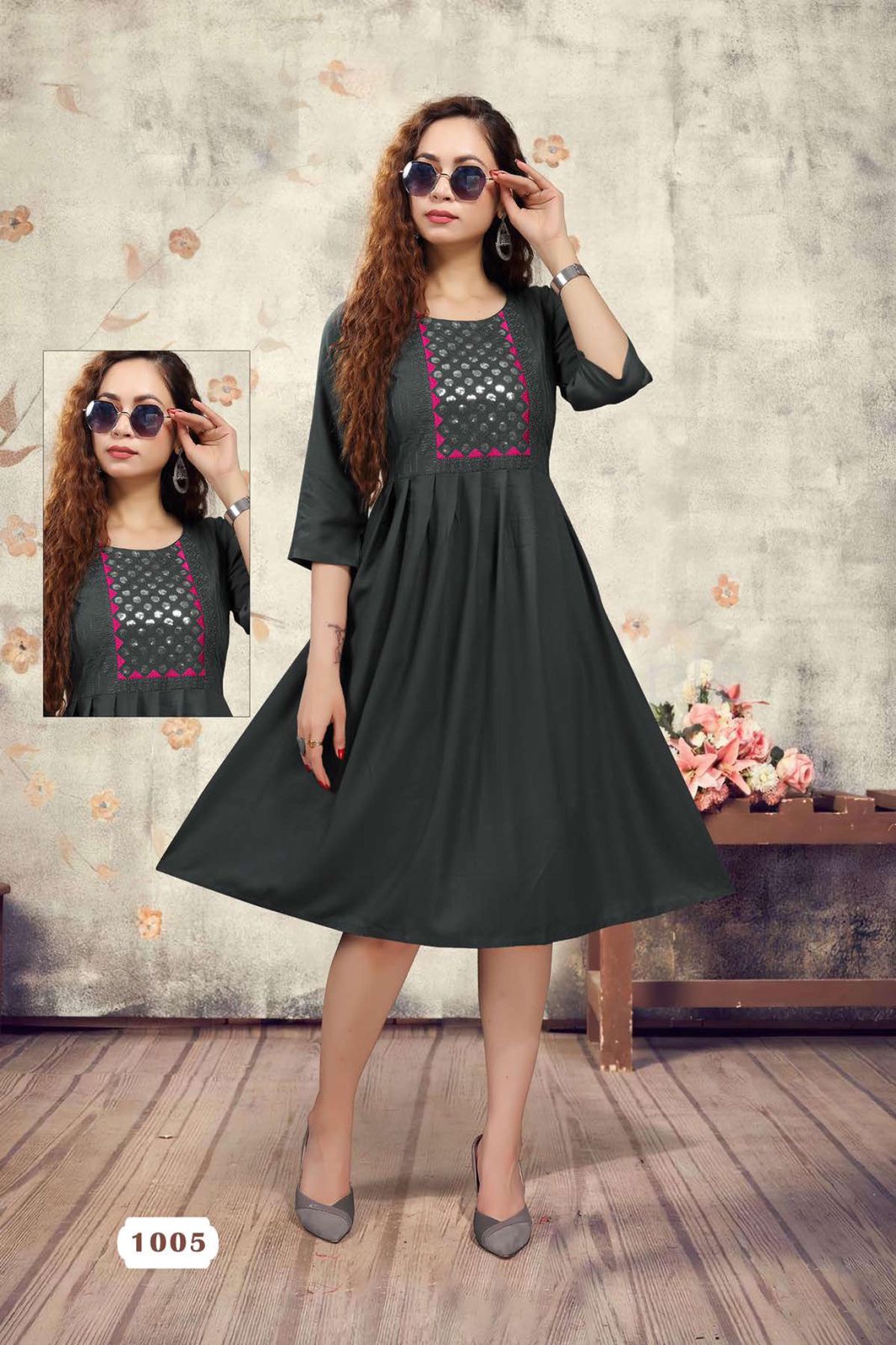Rohini Ethnic Wear Designer Rayon Anarkali Kurti Collection
